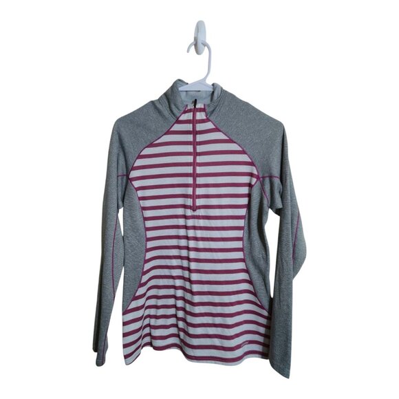 Patagonia Shirt Women S Capilene 3 Midweight Striped Pink Gray Gorpcore Camping - Picture 1 of 7